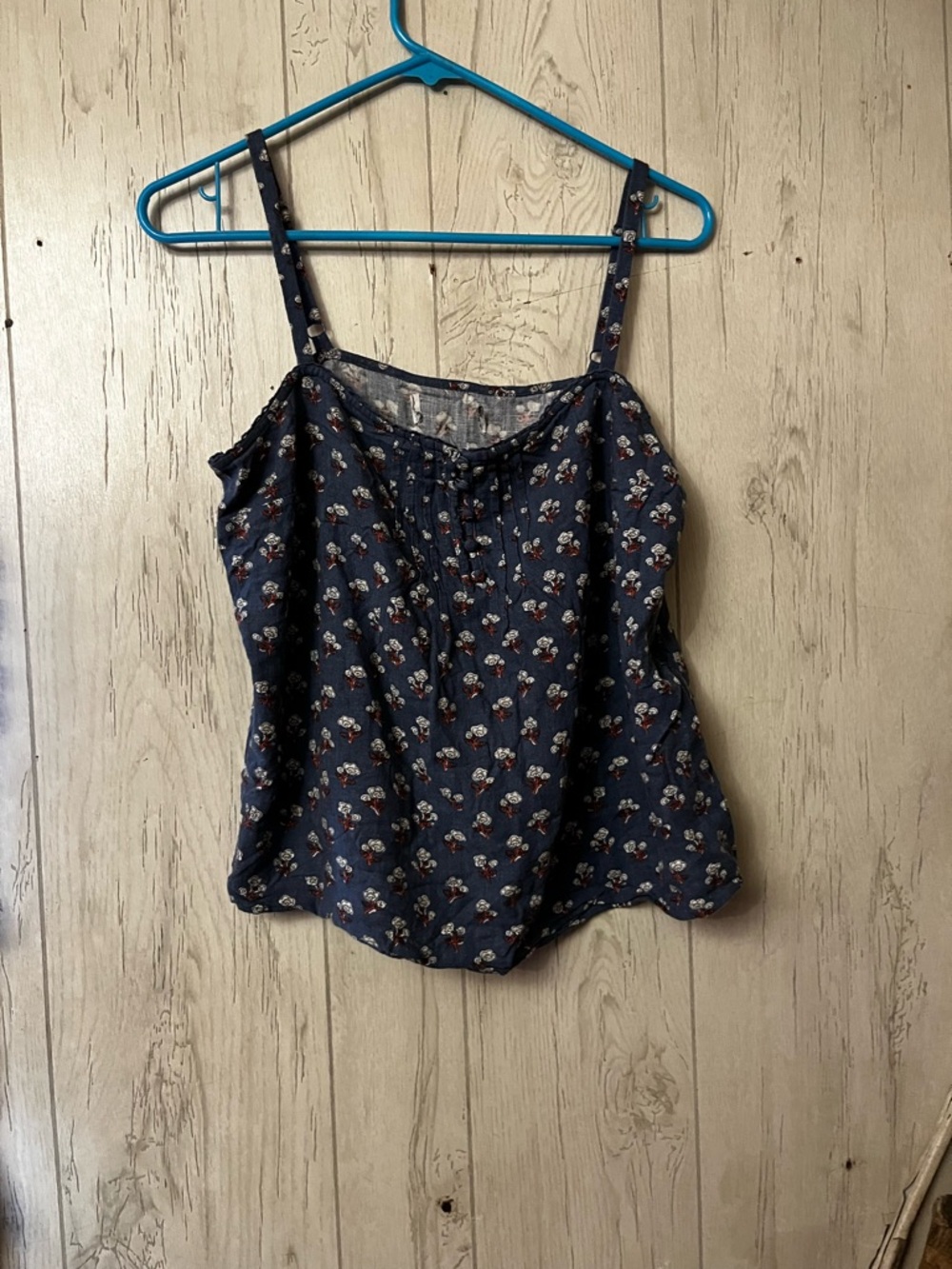 Navy Floral Spaghetti-Strap Camisole